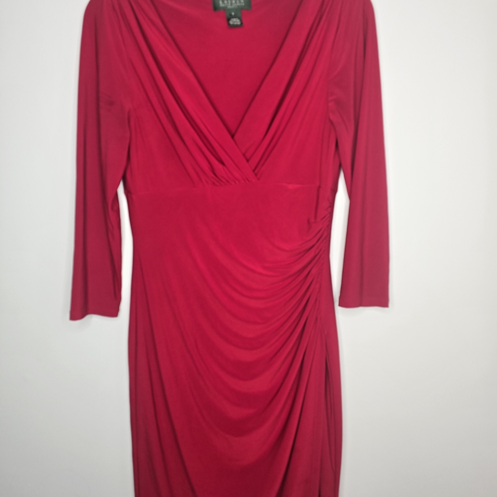 Ralph Lauren Vibrant Red Long Sleeve Dress